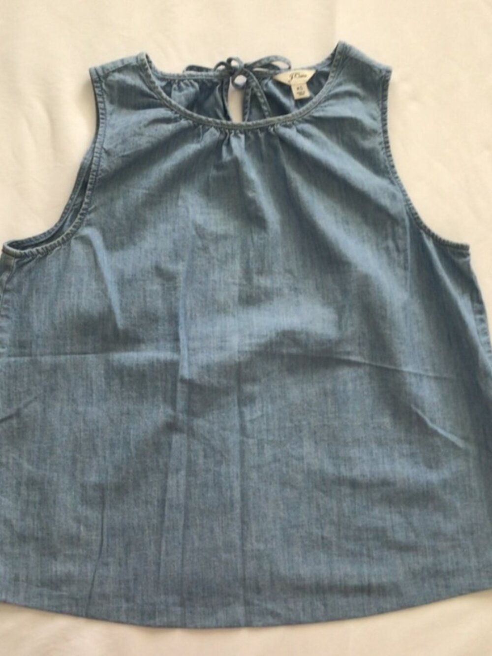 J Crew Cotton/Linen Chambray Tank Sz XS